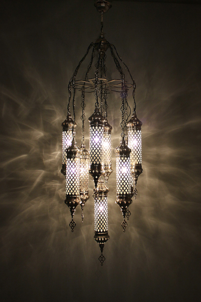 9in1 Stylish Blown Glass Laser Chandeliers